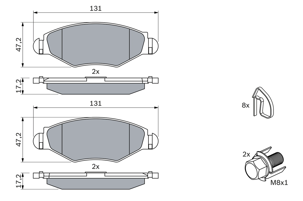 Set placute frana