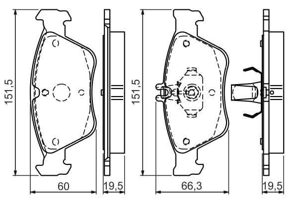 Set placute frana
