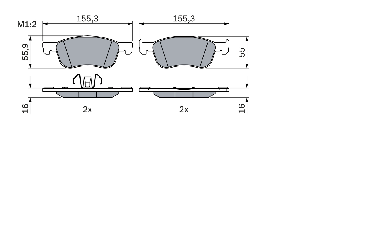 Set placute frana