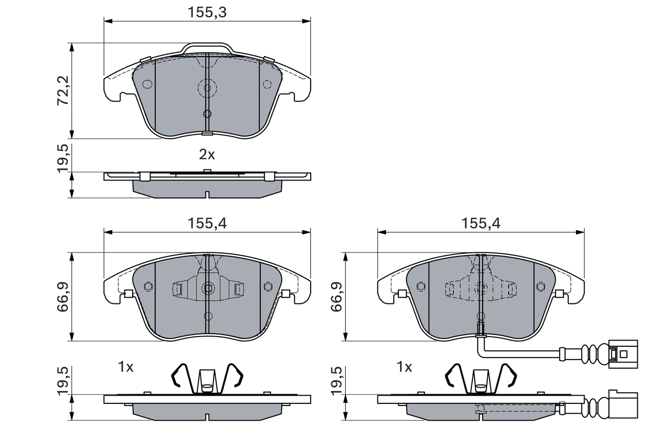 Set placute frana