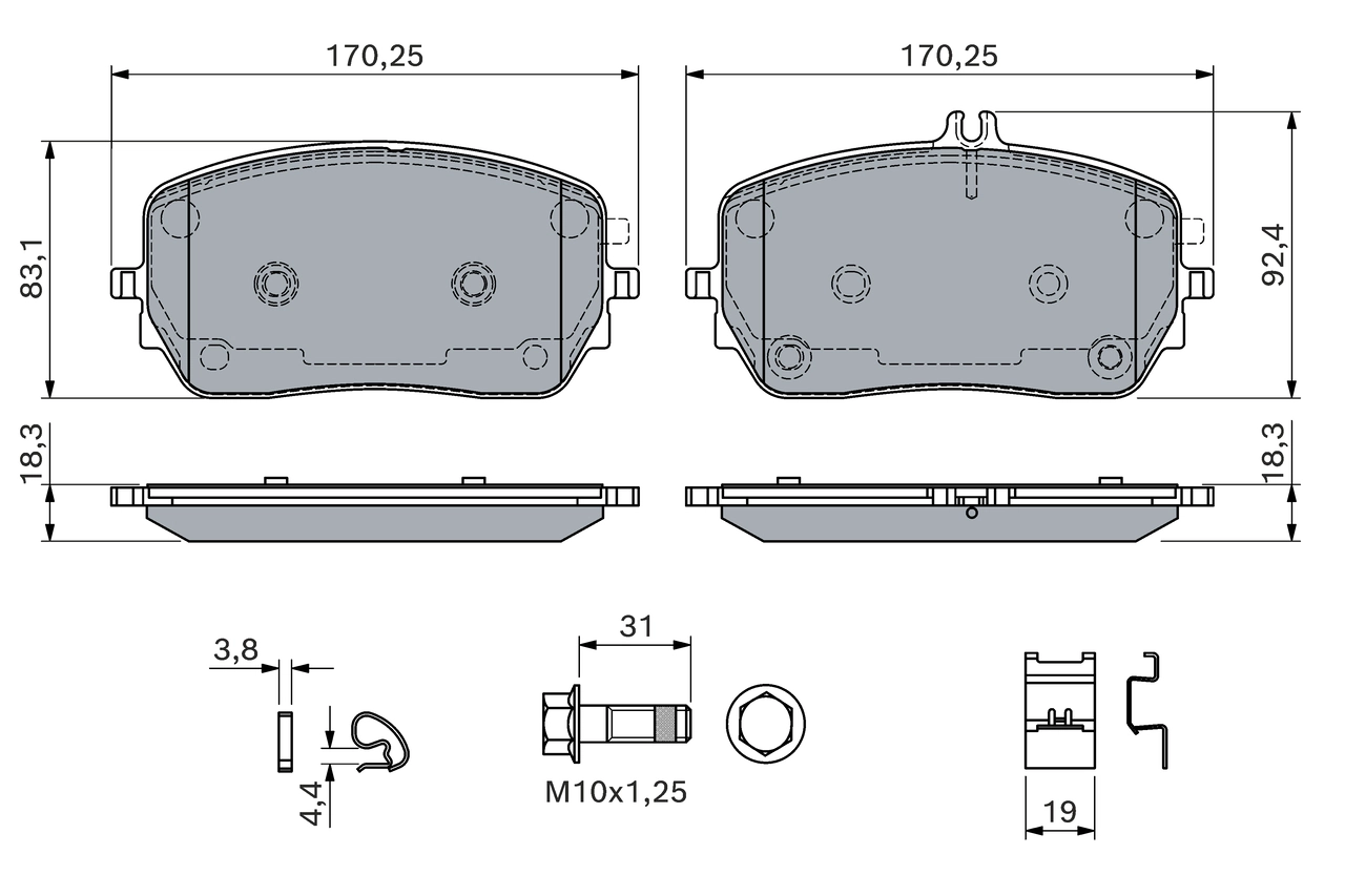 Set placute frana