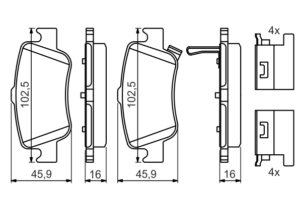 Set placute frana