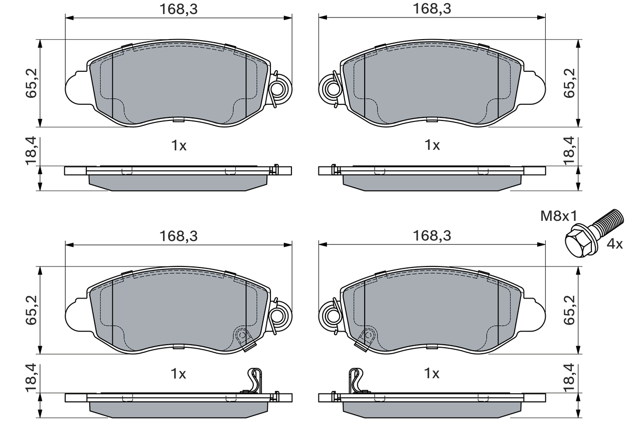Set placute frana