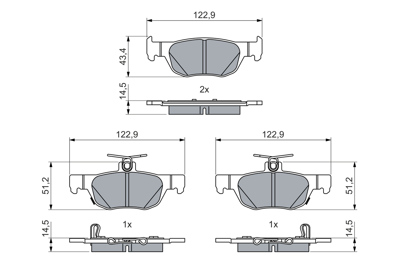 Set placute frana