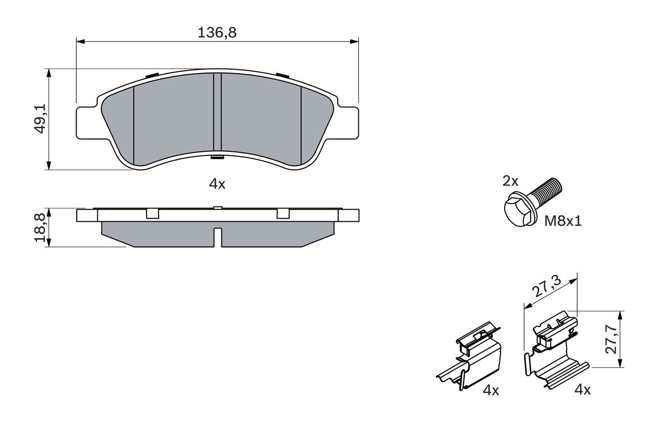 Set placute frana