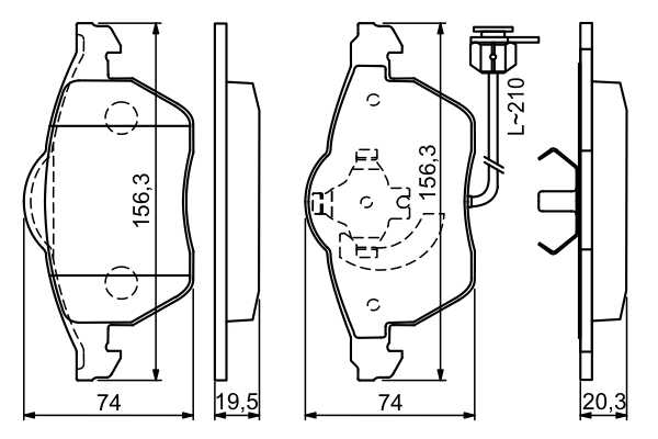 Set placute frana