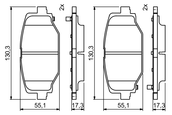 Set placute frana