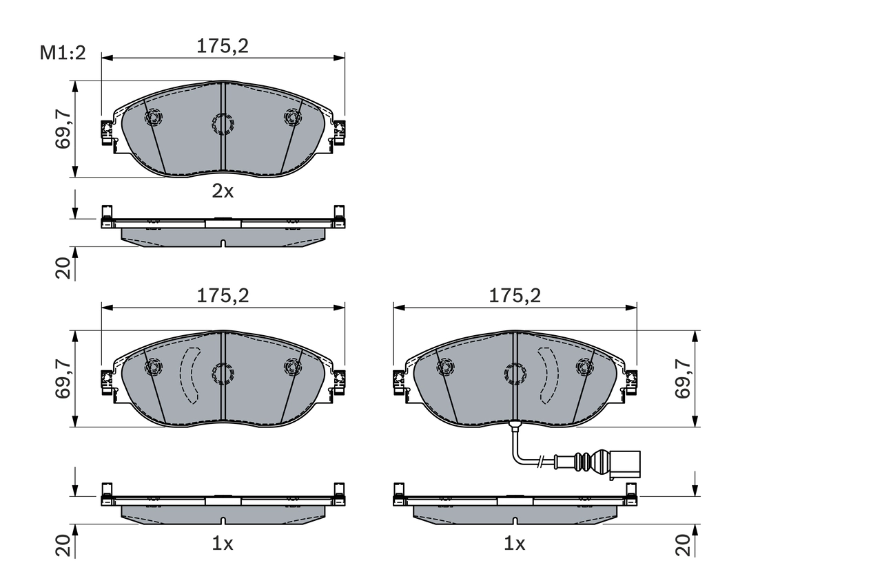Set placute frana