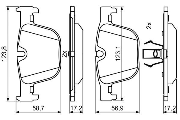 Set placute frana