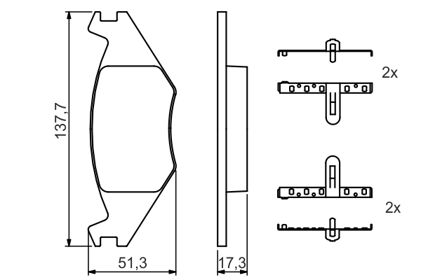 Set placute frana