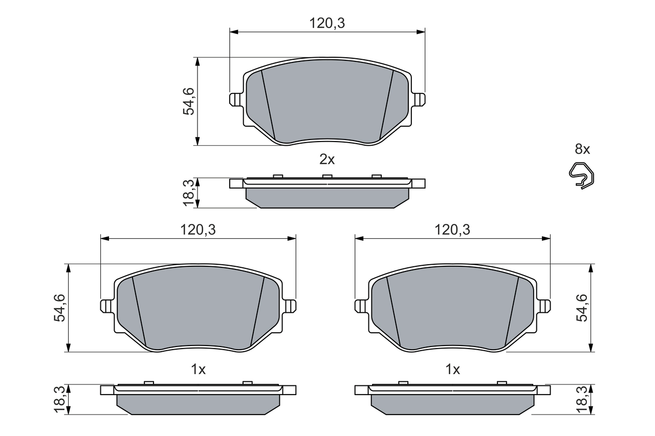 Set placute frana