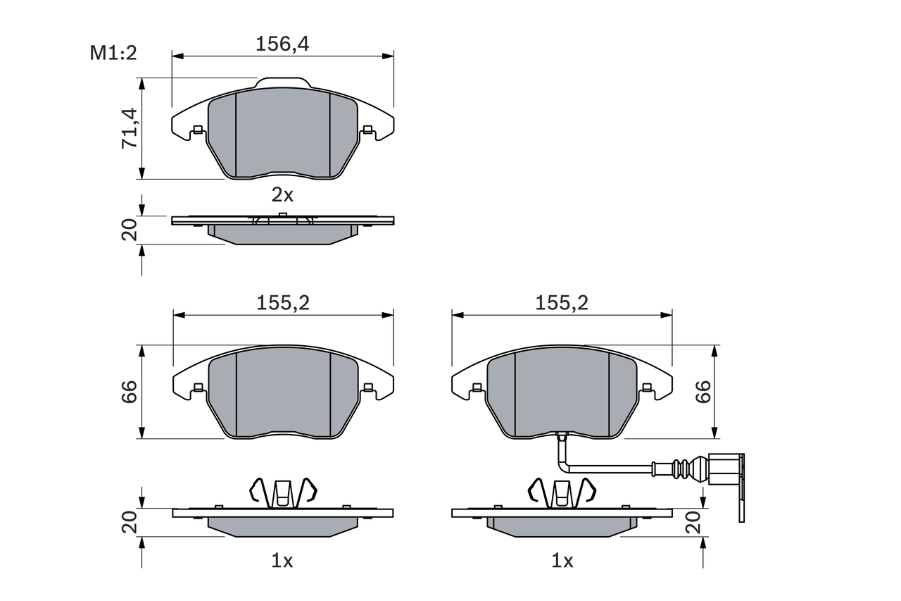 Set placute frana