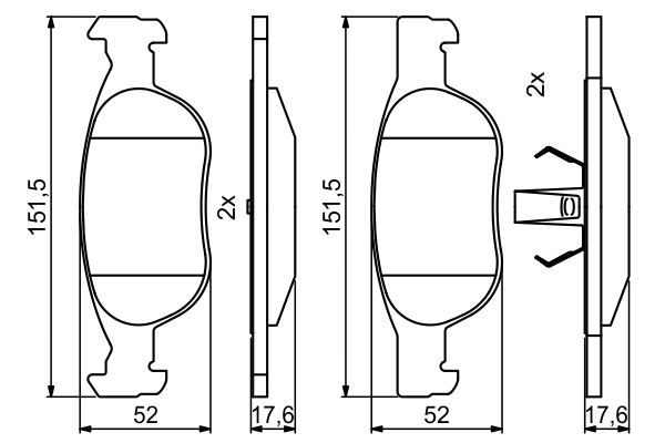 Set placute frana