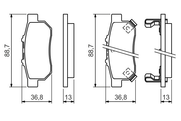 Set placute frana