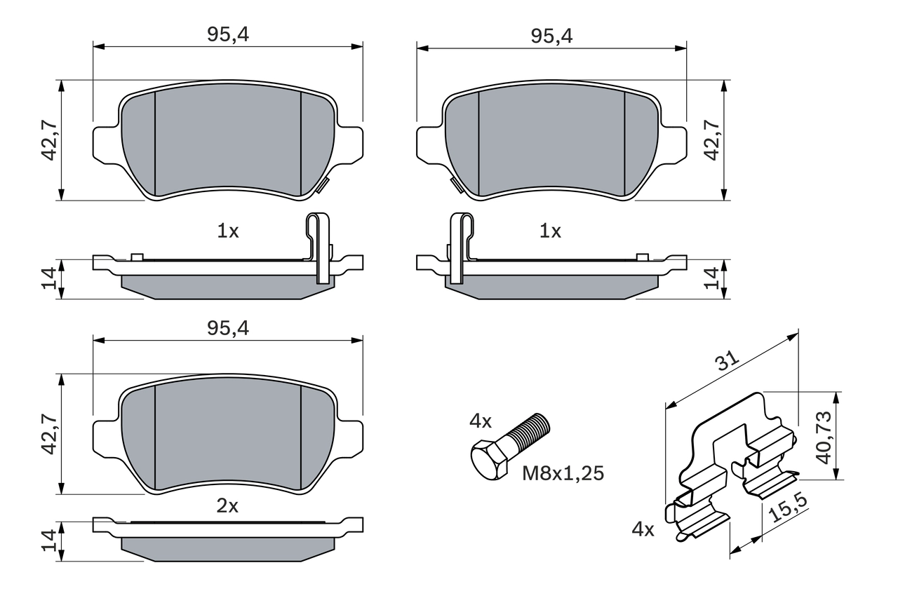 Set placute frana