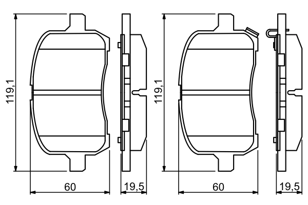 Set placute frana