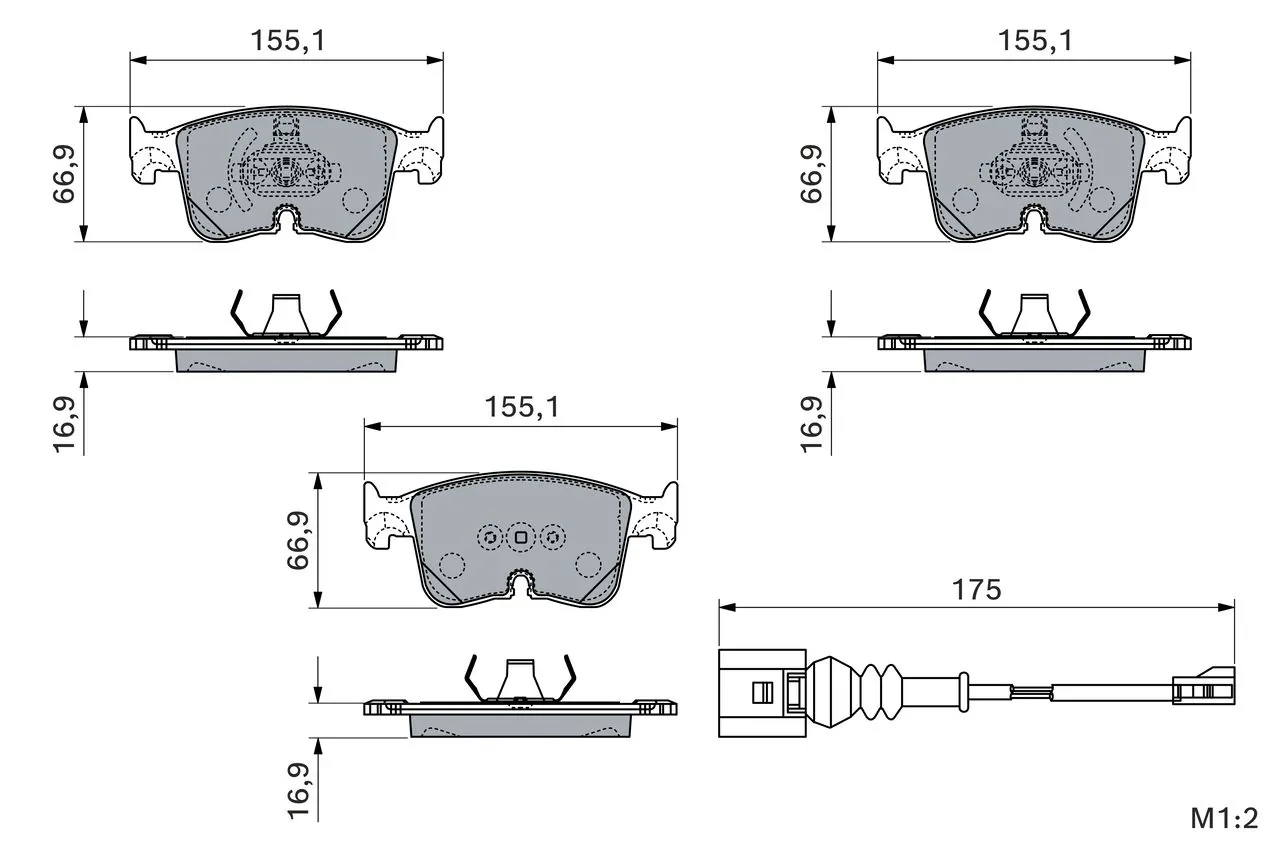 Set plăcuțe frână față Audi A3 1,0-2,5