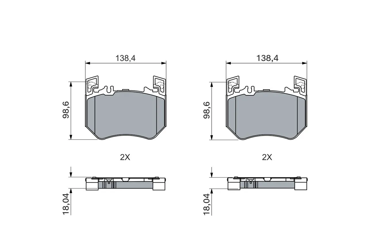 Set plăcuțe frână față Mercedes C236 C254 W214 W223 X254 4-MATIC