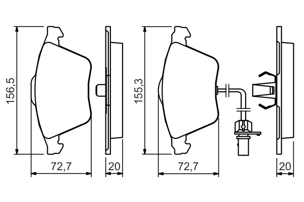 Set placute frana