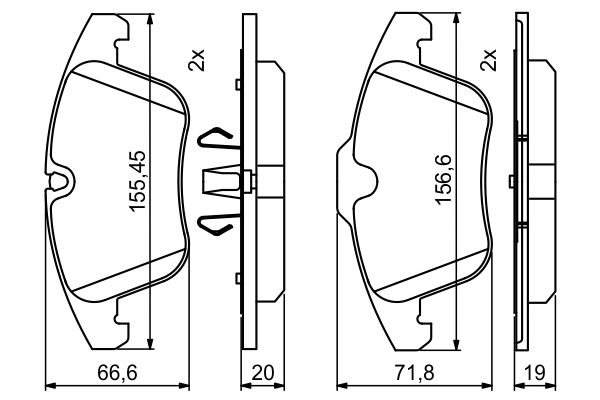 Set placute frana