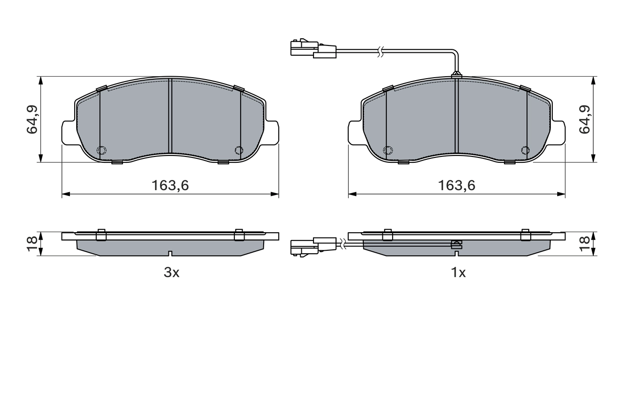 Set placute frana