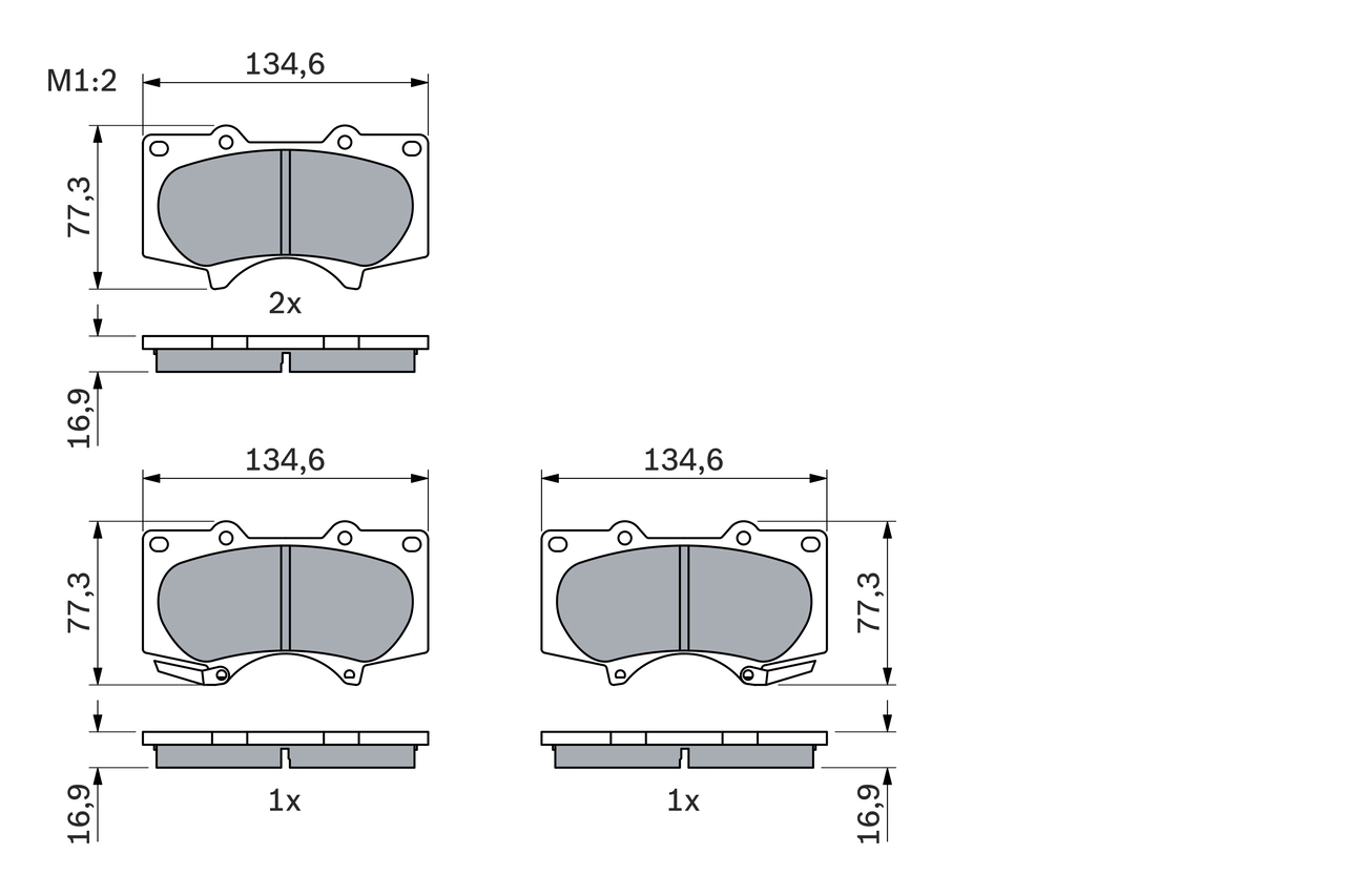 Set placute frana