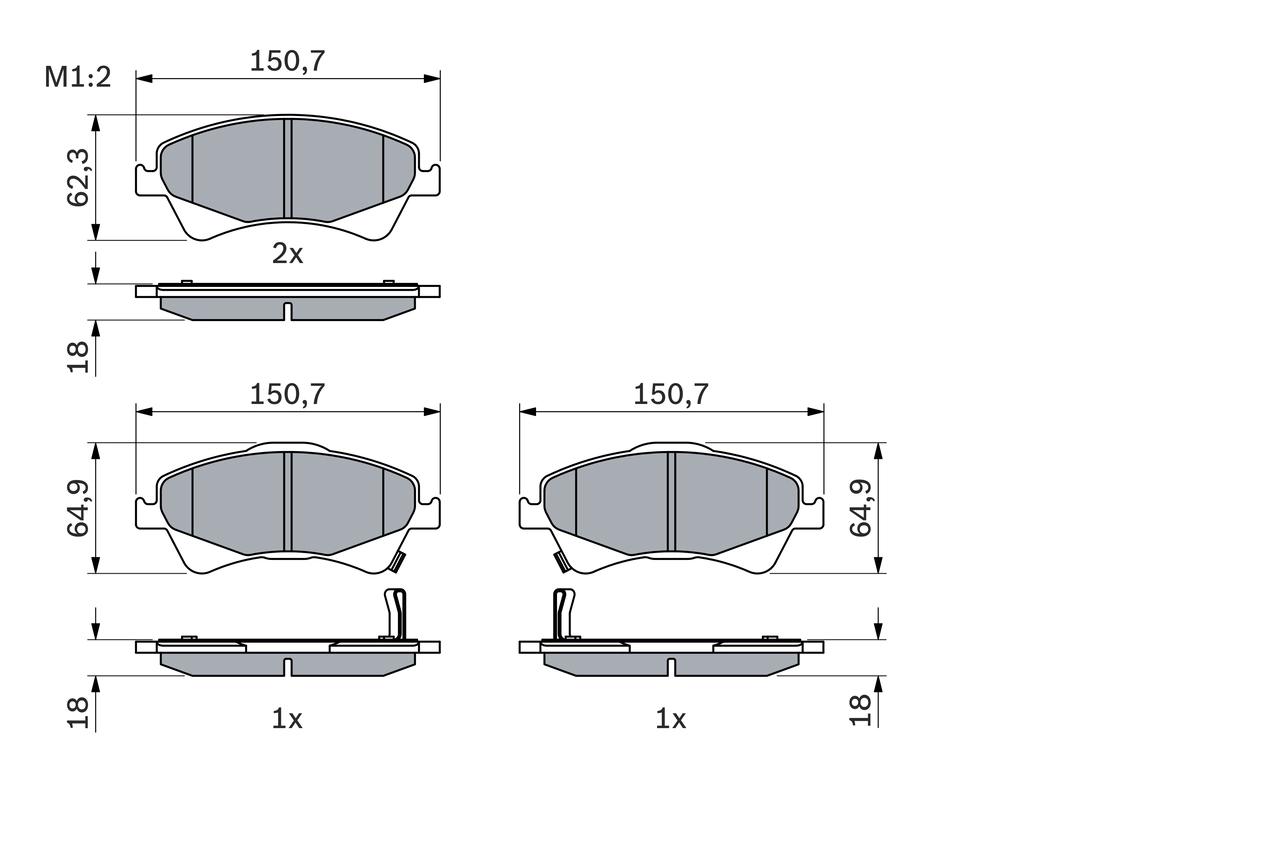 Set placute frana