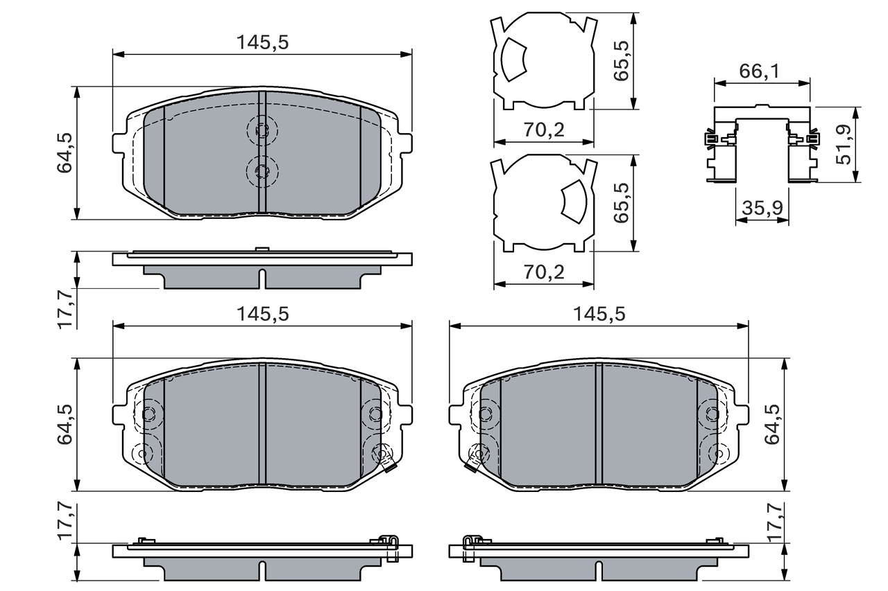 Set placute frana
