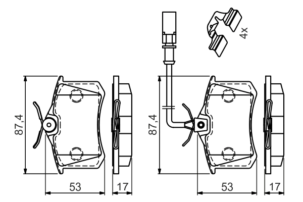 Set placute frana