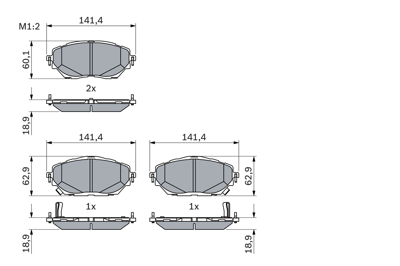 Set placute frana