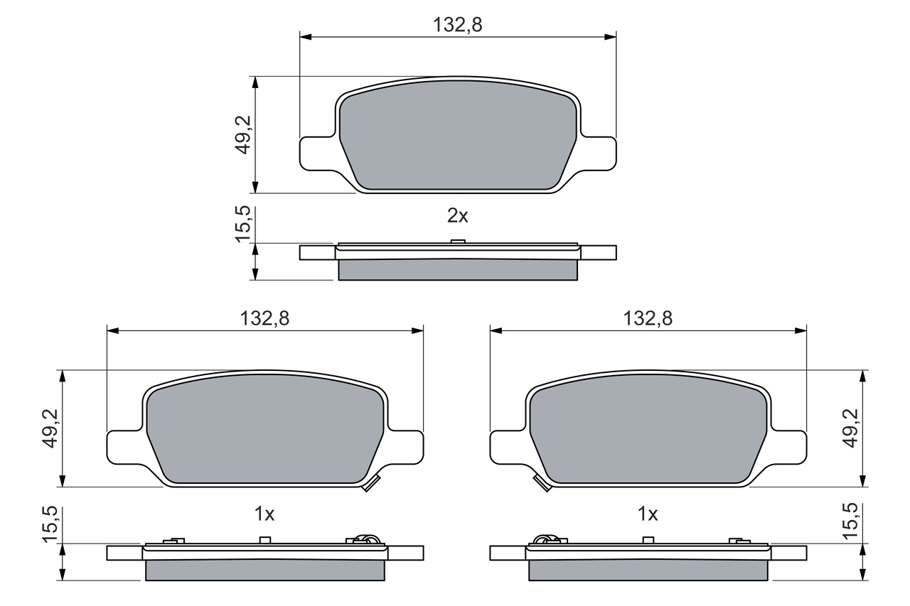Set placute frana