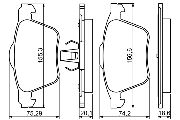 Set placute frana