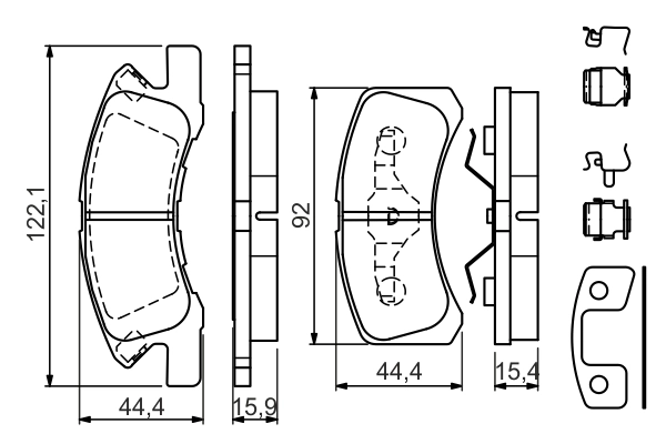 Set placute frana