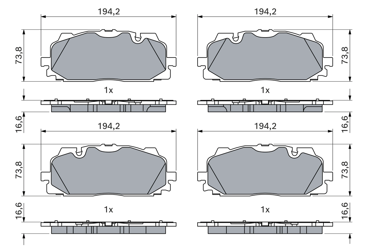 Set placute frana