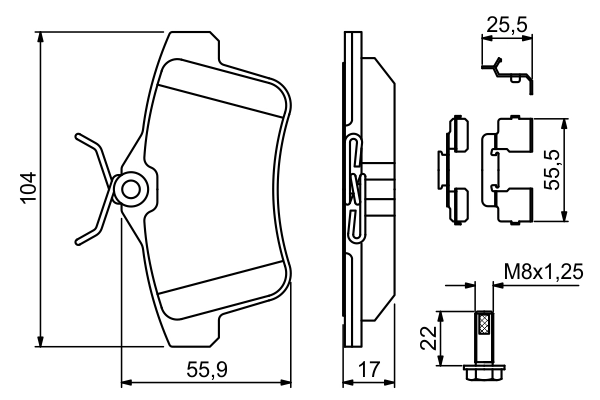 Set placute frana
