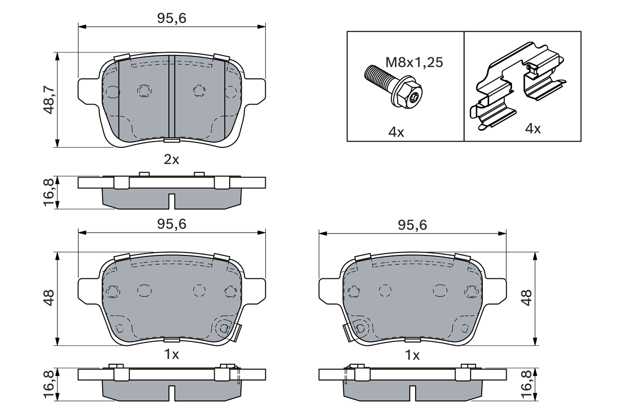 Set placute frana