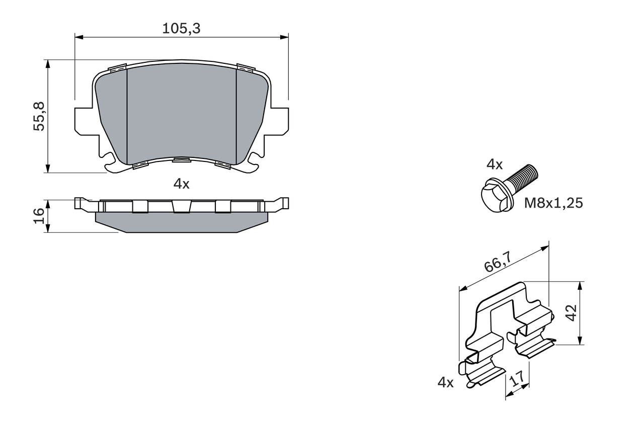 Set placute frana