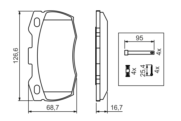 Set placute frana