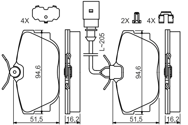 Set placute frana