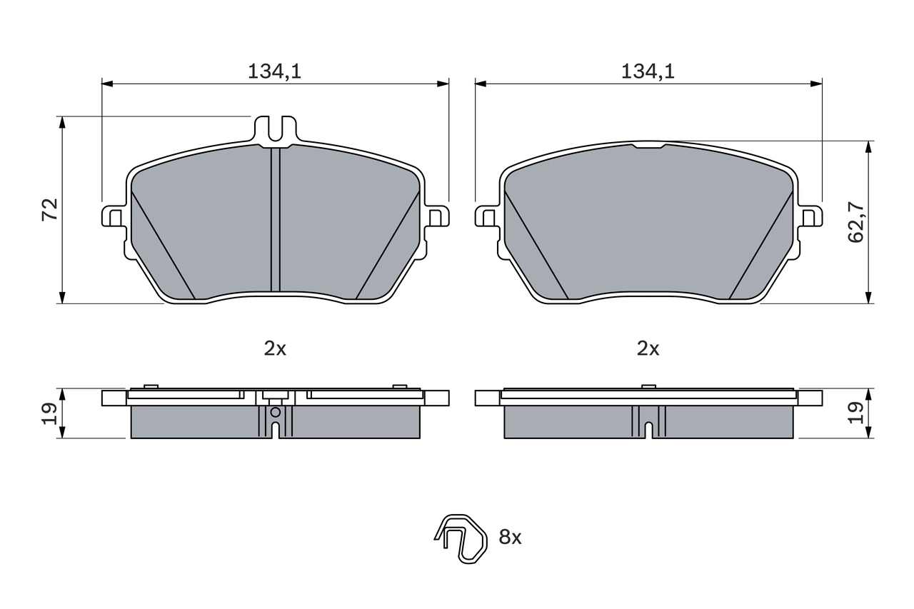 Set placute frana