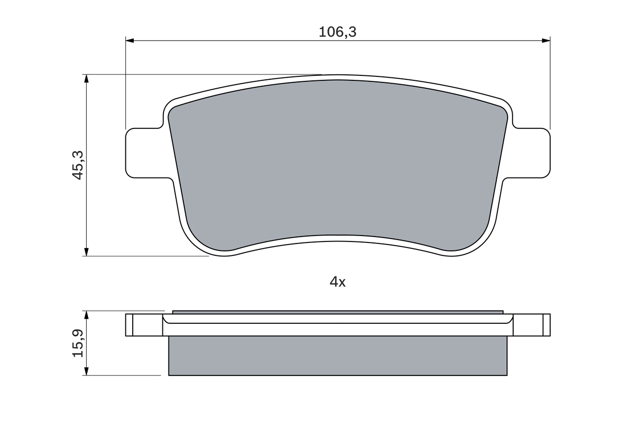Set placute frana