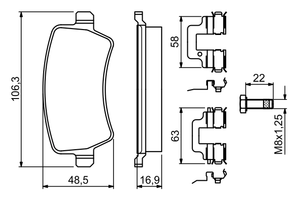 Set placute frana