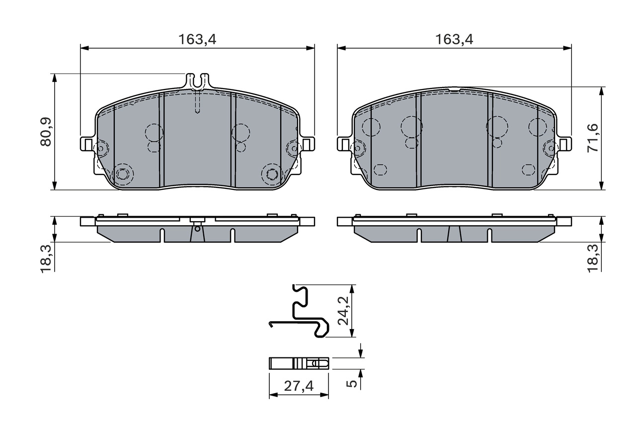 Set placute frana