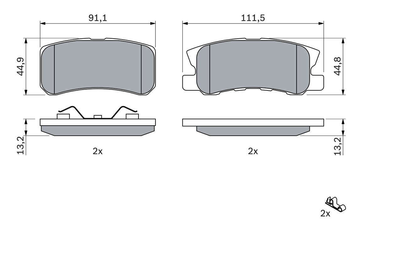 Set placute frana