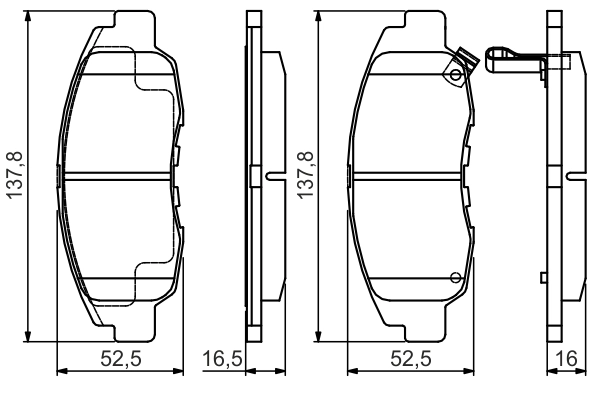 Set placute frana