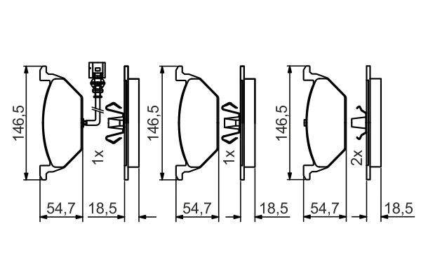 Set placute frana