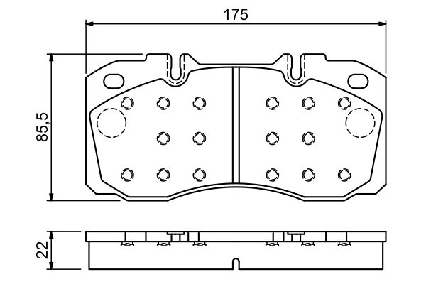 Set placute frana