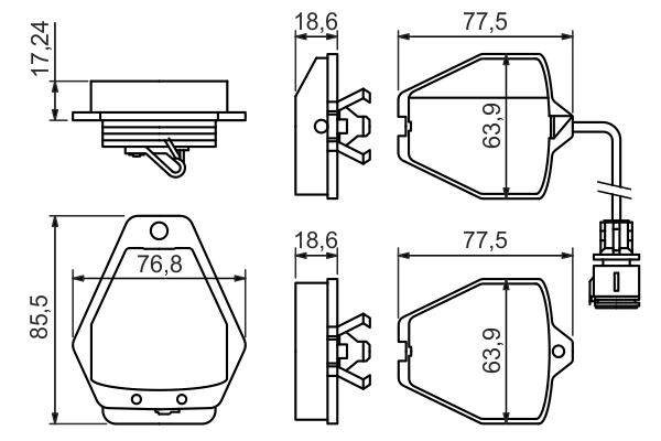 Set placute frana