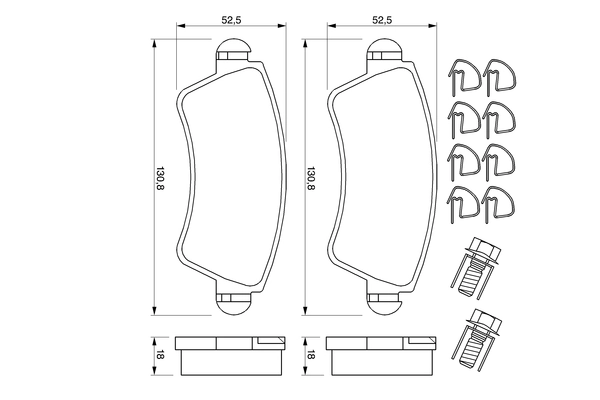 Set placute frana