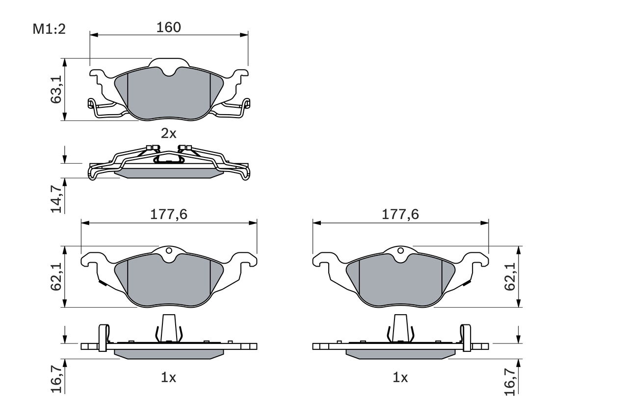 Set placute frana